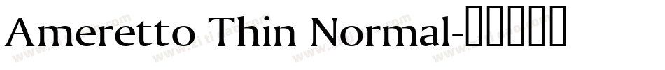 Ameretto Thin Normal字体转换